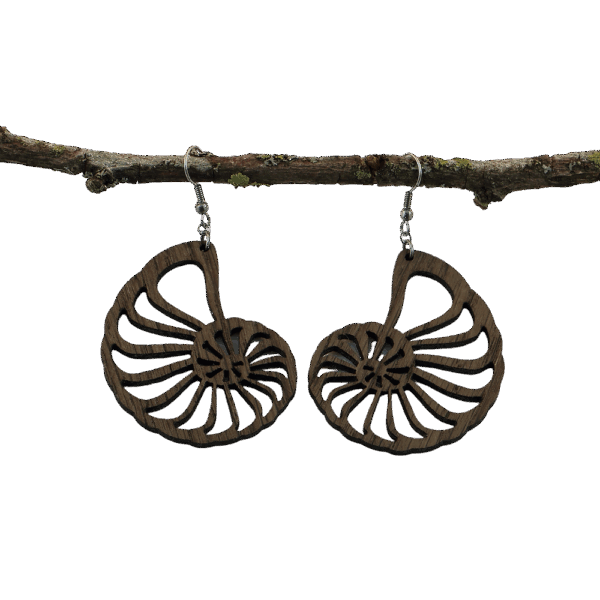 Holz Ohrschmuck Caracola Stone Eiche