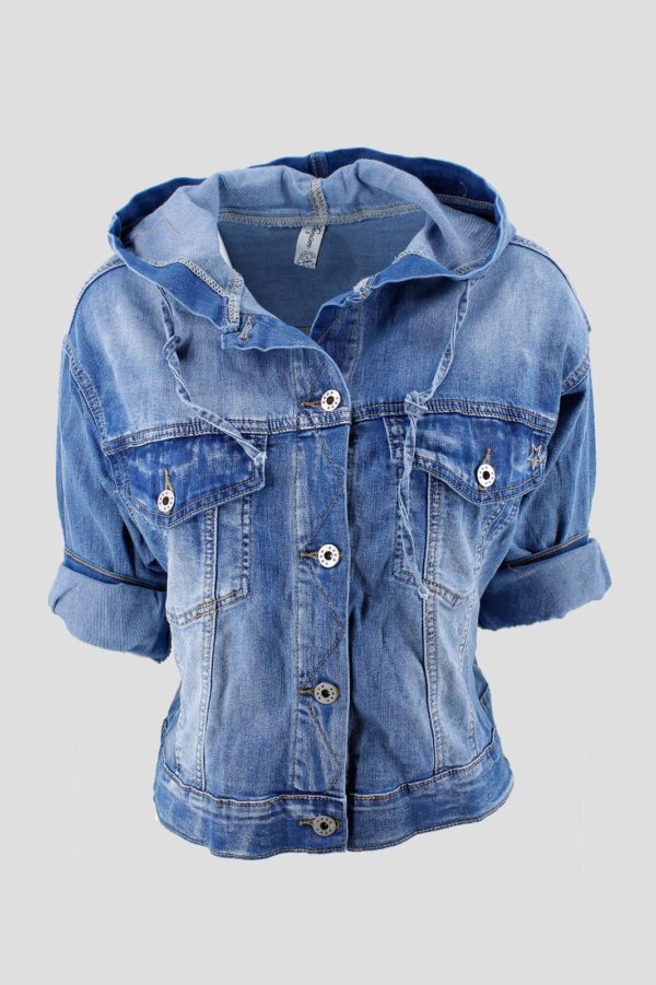 IPSY Jeansjacke mit Kapuze