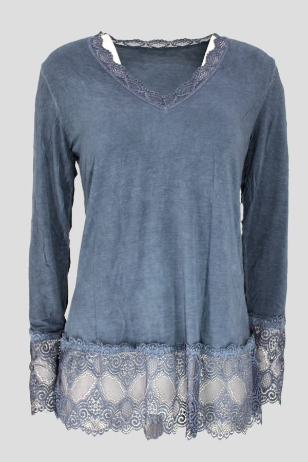 IPSY Shirt mit Spitzen